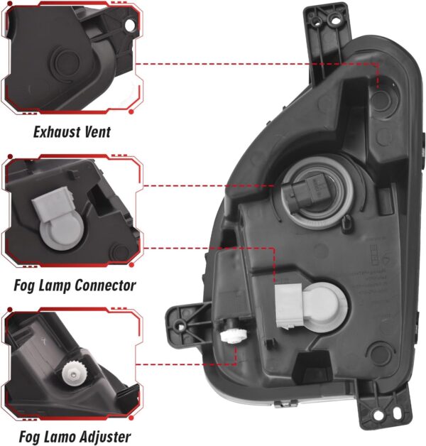 GM2593323 Front Bumper Fog Light Right Passenger Side Enhance visibility for 2018 2019 2020 CHEVROLET EQUINOX 84226249 - 图片 3