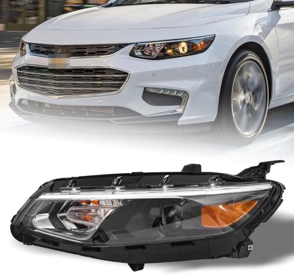 Halogen Headlight Assembly Fit For GM2502498 2016-2018 Left Driver Side forCHEVROLET MALIBU XL 84680167