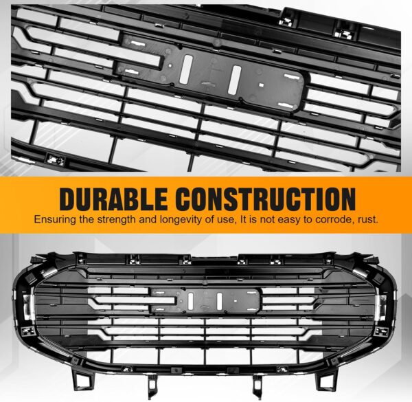 Front Bumper Upper Chrome Grille Assembly Center Grille Compatible With 2018-2021 GMC TERRAIN 4165554 - Image 4