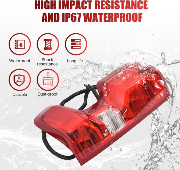 Rear Tail Lights Assembly Fit Chevy Silverado 1500 2019 2020 2021 2022 2023 Chevrolet HD 2500HD 3500HD with Bulb & Harness Passenger Side Right RH 84752979 - Image 4