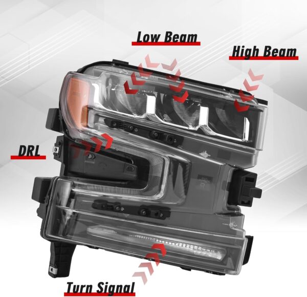 Headlight Assembly GM2502445 2019-2021 Right Side Passenger Side for CHEVROLET SILVERADO 86421851 - Image 4
