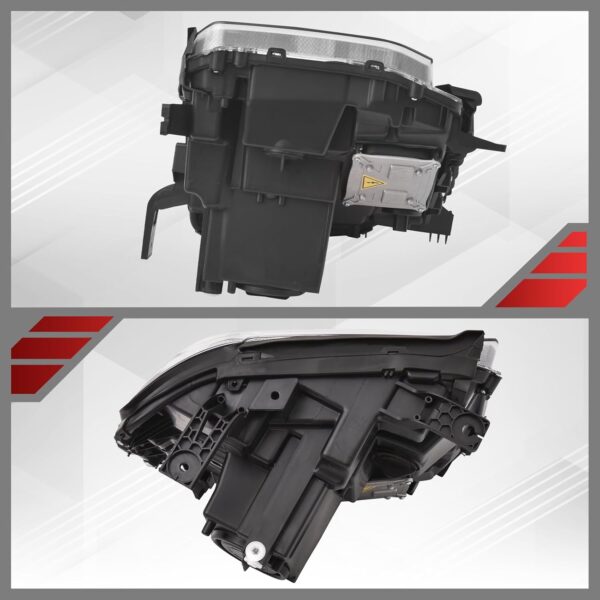 GMC Sierra 1500 Headlight Assembly 2016 2017 2018 Xenon Head Light with LED DRL Turn Signal Light Chrome Housing Clear Lens Left Driver Side GM2502453 84568272 - Image 6