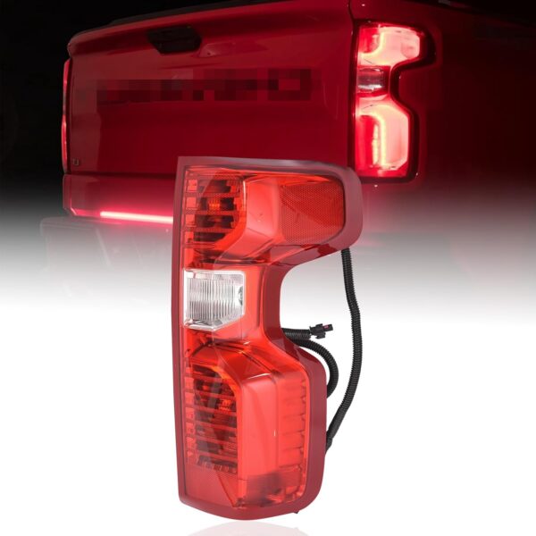 Rear Tail Lights Assembly Fit Chevy Silverado 1500 2019 2020 2021 2022 2023 Chevrolet HD 2500HD 3500HD with Bulb & Harness Passenger Side Right RH 84752979