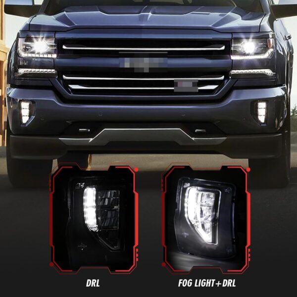 GM2592315 Front Bumper Fog Halogen Light Left Driver Side Enhance visibility for 2016 2017 2018 CHEVROLET SILVERADO 84000614 GM2593315 - Image 5
