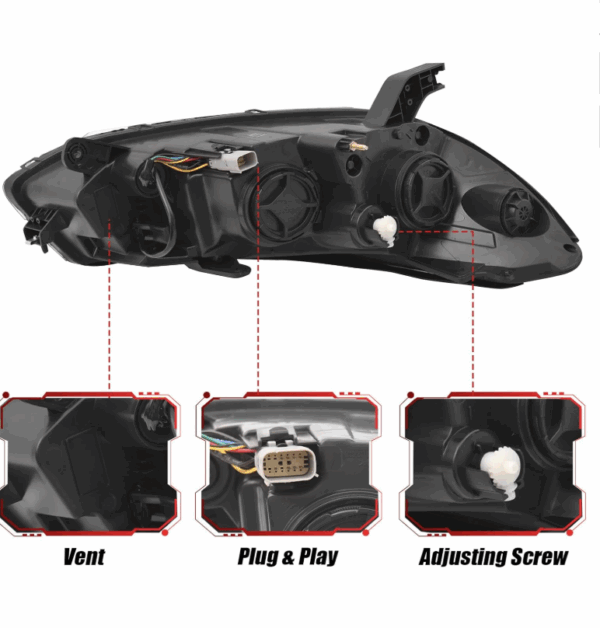 Halogen Headlight Assembly with Bulbs Fit For 2017 2018 2019 2020 2021 2022 Left Driver Side for CHEVROLET Chevy TRAX Headlight GM2502444 42698950 - Image 3